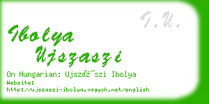 ibolya ujszaszi business card